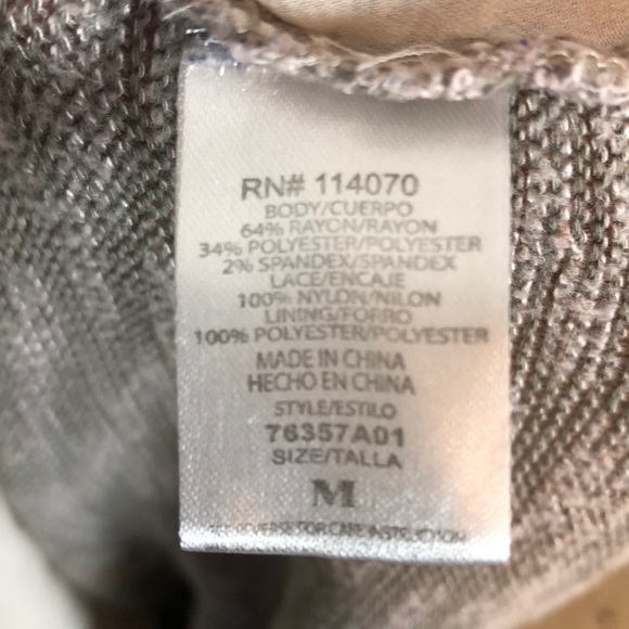 Kit and Sky Tan Lace & Dusty Pink Top Size Medium - Picture 8 of 8